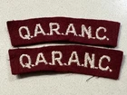 2 WW2 Queen Alexandra’s Royal Nursing Corps QARANC Army Military Title Badges