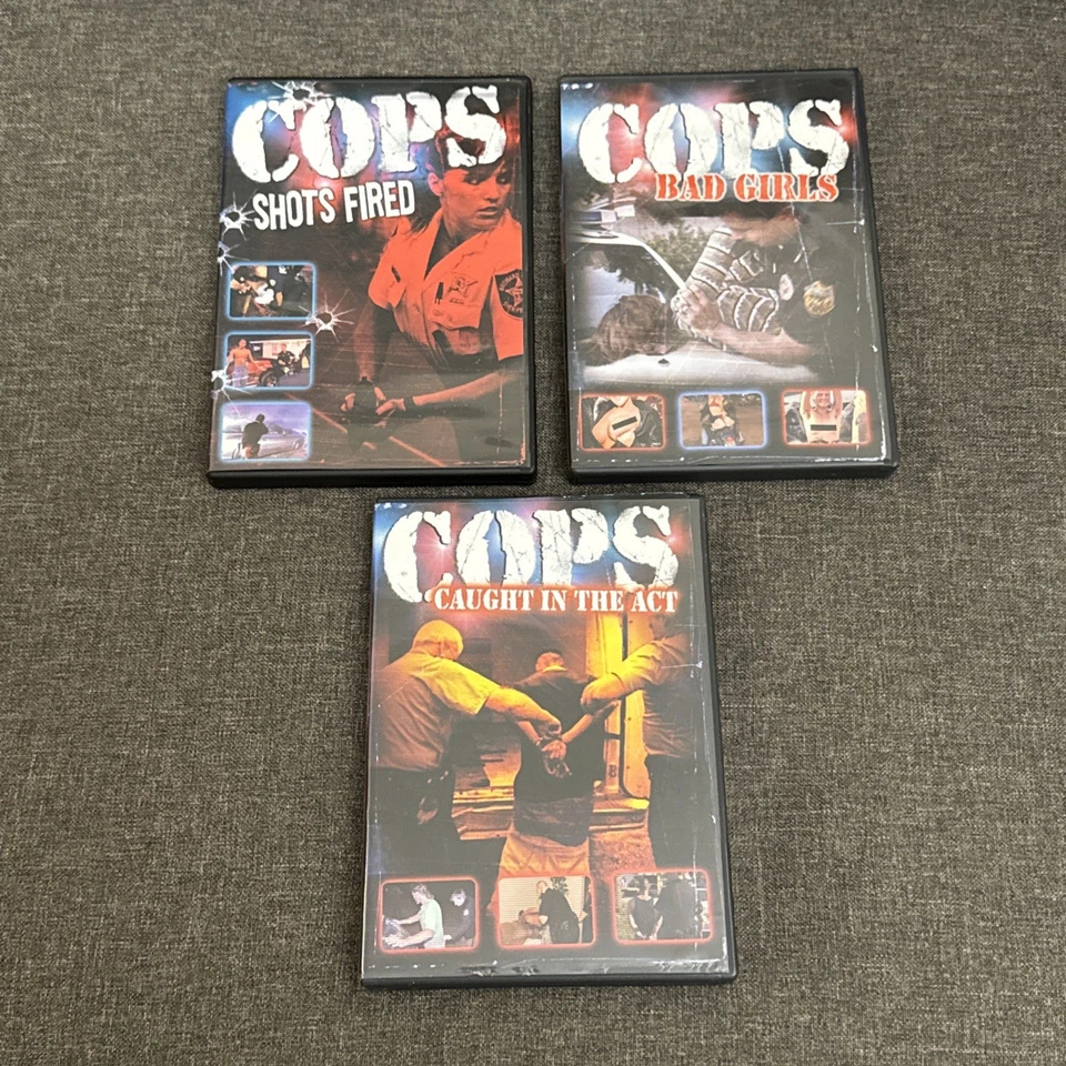 COPS Too Hot For TV show- 3 DVD LOT Bad Girls, Shots Fired, Caught In The Act - Image 2 of 4