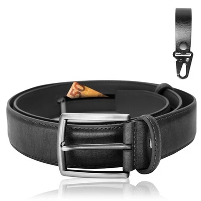 Ceinture Porte-Monnaie en Cuir, Pochette Secrète d'homme et de Femme - Photo 1/4