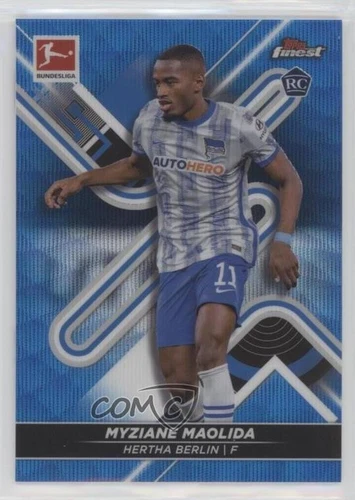 2021 Topps Finest Bundesliga Blue Wave Refractor /150 Myziane Maolida Rookie RC