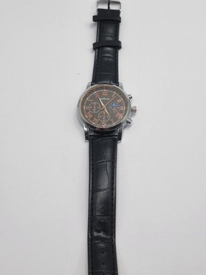 WOKAI Luxus Herrenuhr - Sonnenbraunes Zifferblatt Echtlederarmband Elegant