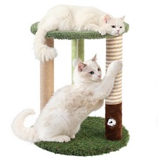 Cat Tree Tower with 3 Scratcher Posts 22inch Tall Cat Tree Sisal Scratching P...