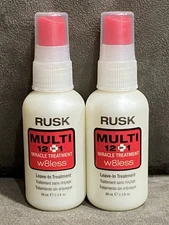 RUSK MULTI 12 IN 1 MIRACLE LEAVE IN TREATMENT - 2 PACK- 2.3 OZ TRAVEL PURSE SIZE