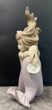 LLADRO ILLUSION MERMAID FIGURINE #1413 BRAND NIB WOODEN BASE FLOWERS MULTICOLOR