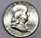 1958-D FRANKLIN HALF DOLLAR - AU - #0130EB