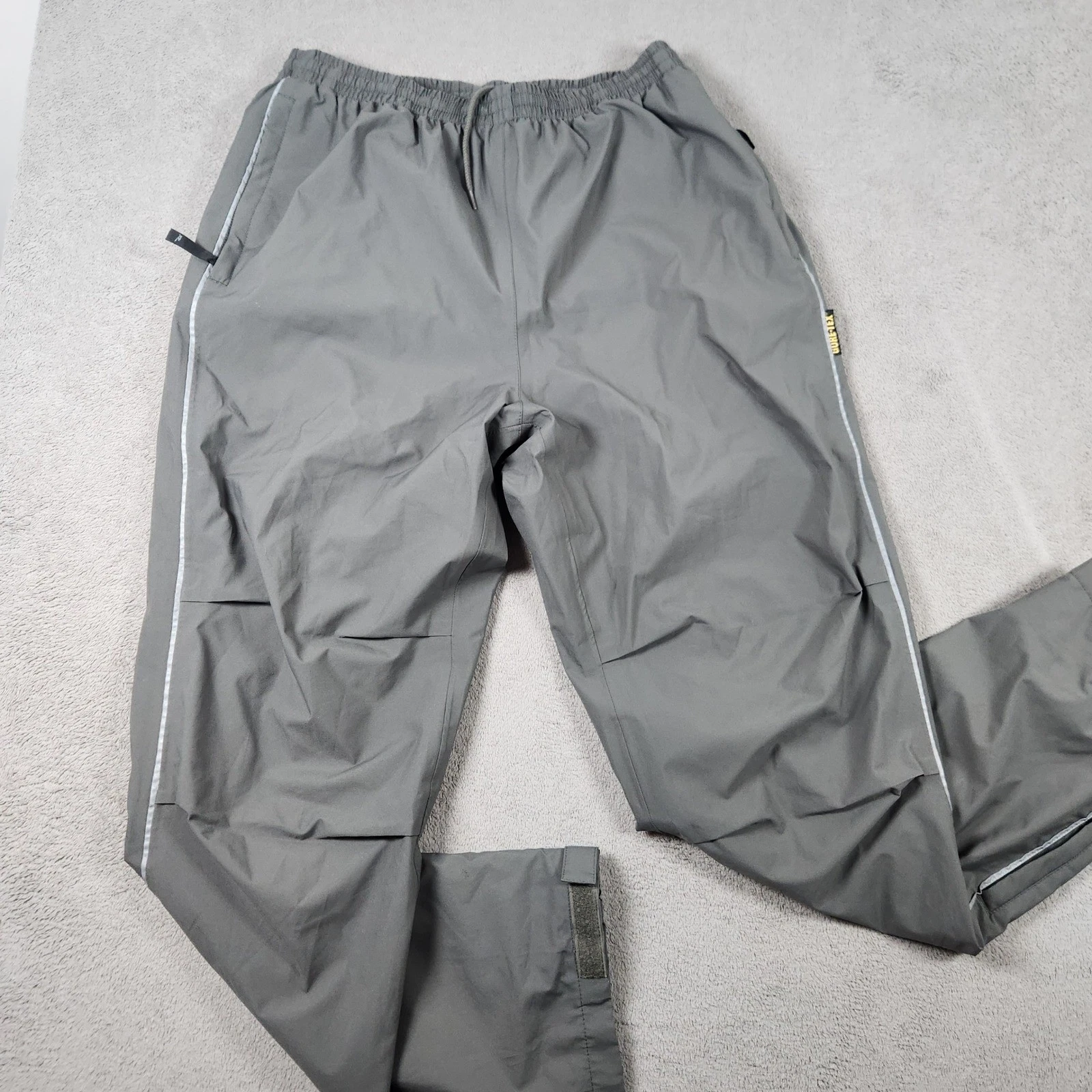 Road Runner Gore-Tex Mesh Lined Running Pants Mens L Large Grey Reflective 90s