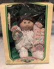 1985 Brown Skin Hair Eyes Cabbage Patch Doll Marna Debra Knit Sweater New In Box