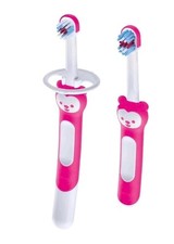 MAM Learn to Brush Set, 6 Months, Girl, 2 Pack