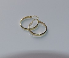 Facetten Schliff Gelbgold Damen Creolen , Ohrringe 585 GG 3,5g