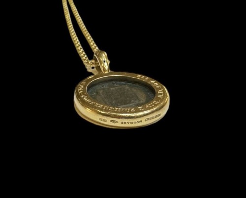Collar Moneda Antigua Monete Oro Amarillo 18K Bvlgari - Imagen 4 de 6