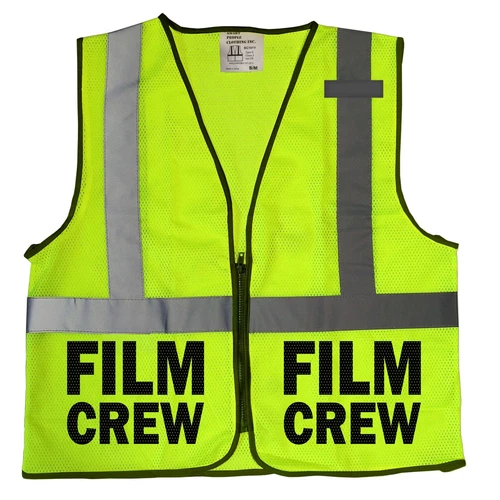 Film crew vest, High Visibility vest, Mesh vest, Safety vest, Production crew - product listing photo