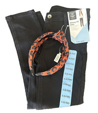 Girls Skinny Fit Jean Size Small 6/6X Black Denim  Headband Members Mark