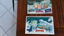 lot BUVARDS anciens-MOUTARDE AMORA-dans son verre givre or-frais de port offert!