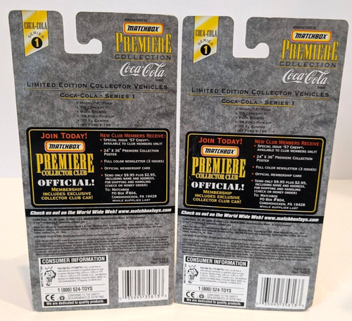 Vintage Matchbox Premiere Coca-Cola Collection (Mack CH-600 & Model A Ford) - Picture 4 of 4