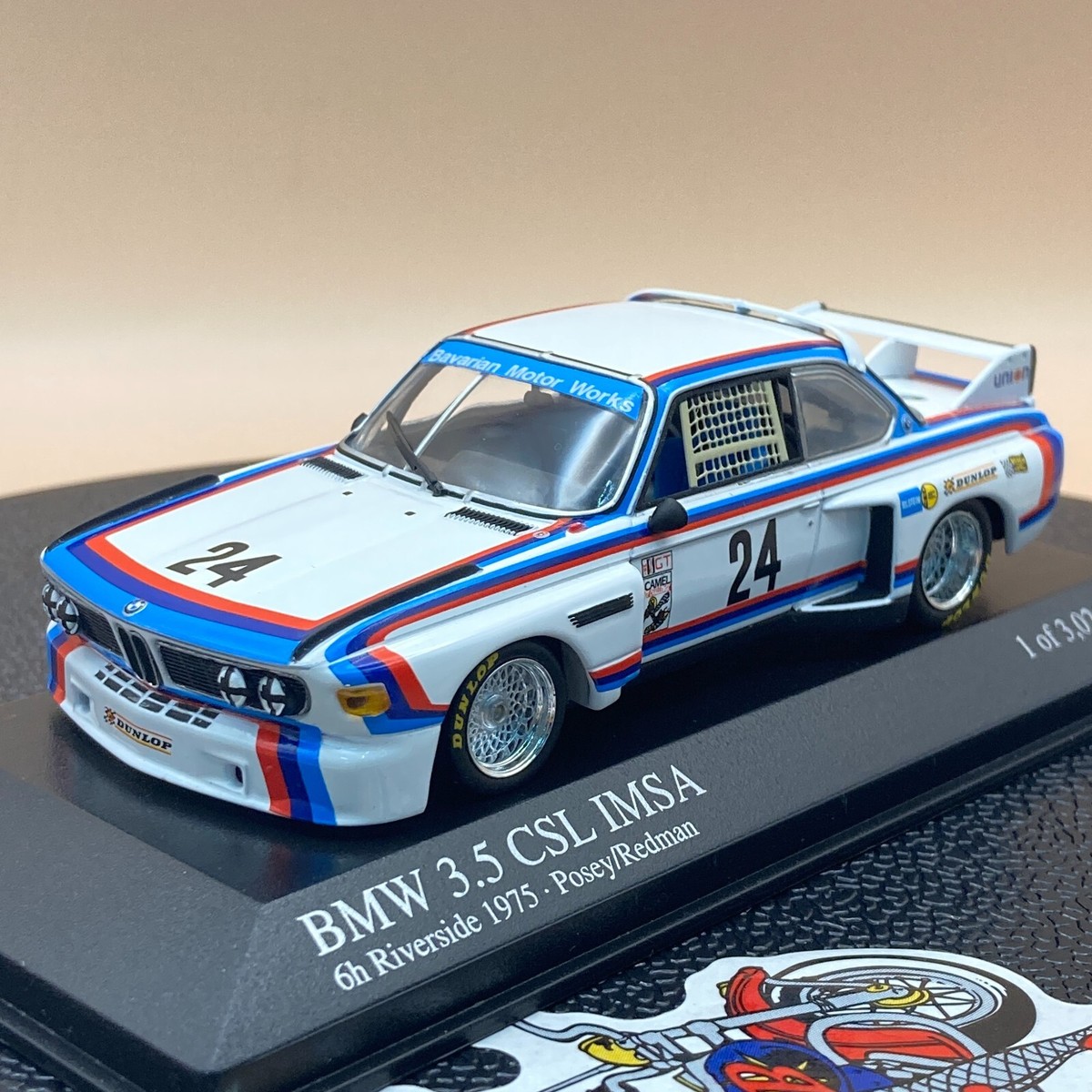 BMW 3.5CSL IMSA ミニチャンプス1/43。 ○ MINICHAMPS「1⁄43 BMW 3.5