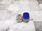KENZO Piccola scatola portapillole vintage in miniatura smaltata Cloisonne Trinket AA12
