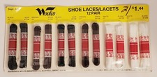 Woolco Shoe Laces Vintage NOS Pack of 12