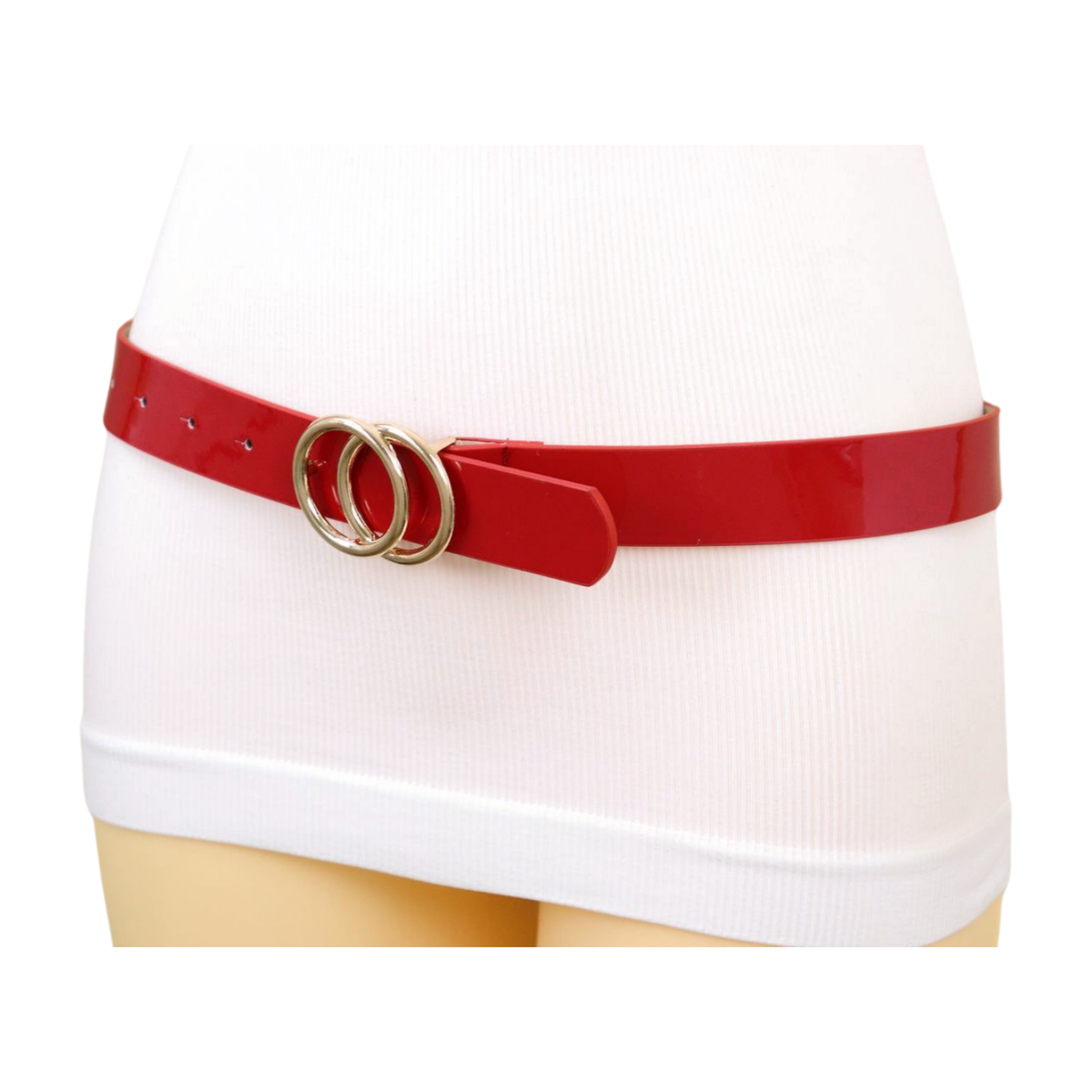 Fashion Inspired Item (BELTS)
New Red Leather Belt w/ gold buckle
#3 Concitor Reversible Belt Bonded Leather with Removable Gold  main image 2