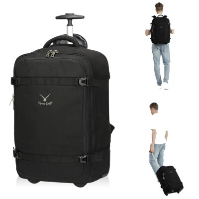 HYNES EAGLE 42L Rolling Backpack Flight Approved Wheeled Travel Luaage Carry on