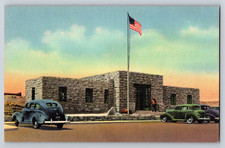 Postcard Administration Building Petrified Forest Arizona Unposted Vintage Cars