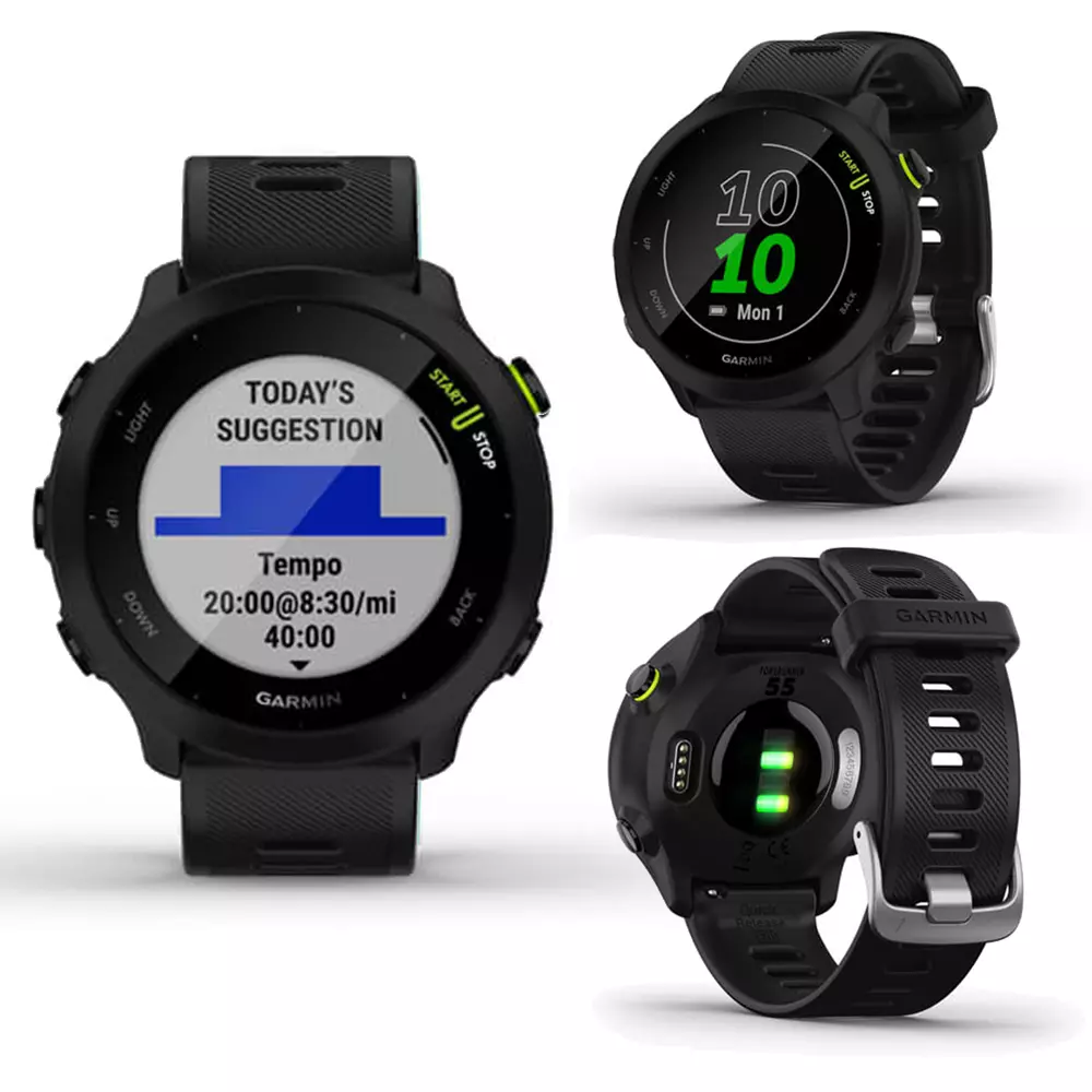 Garmin Forerunner 55 GPS Running Smartwatch, Black