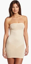 Maidenform Control It Shiny Collection Strapless Full Slip Bra #12454 Beige NWT