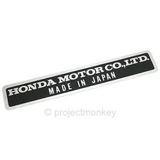 OEM Honda "Honda Motor Co., LTD. Made In Japan" Decal Emblem Genuine Part