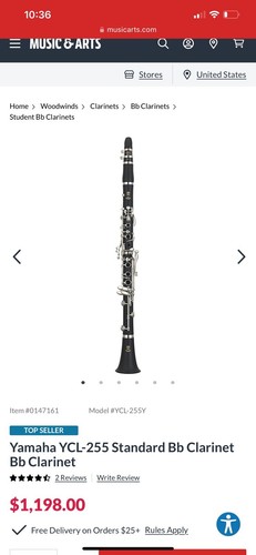 Yamaha YCL-255 Bb Clarinet