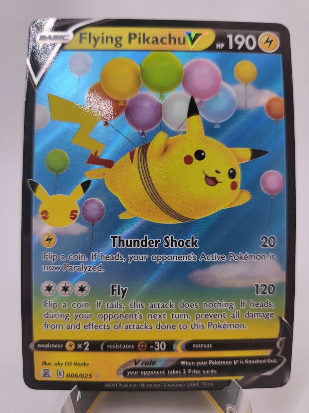 Flying Pikachu V 2021 Celebrations #006/025 Holo Price Guide