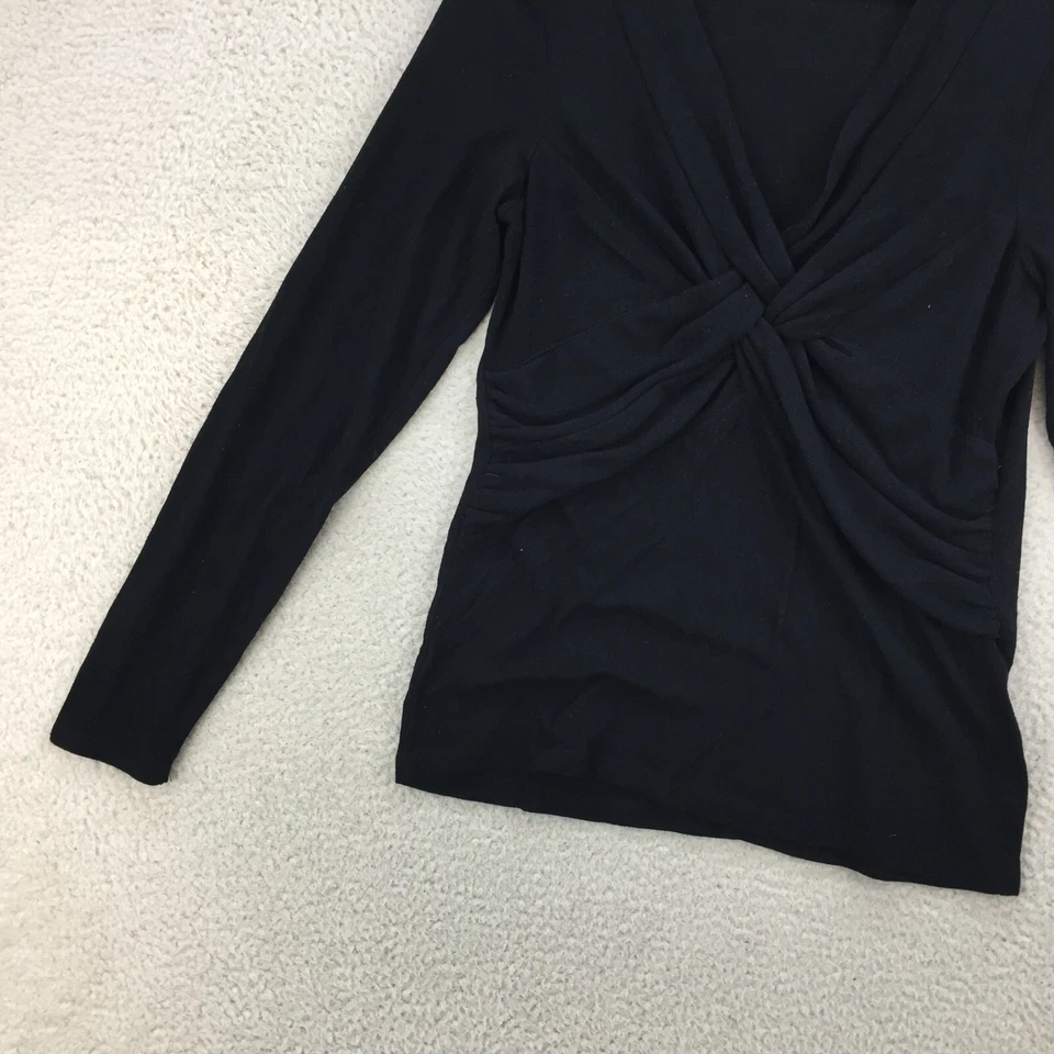 Vanity Lujo Negro Mezcla de Poliéster Tejido Pull Over Jumper Mujer Talla UK XL Foto 4 de 4