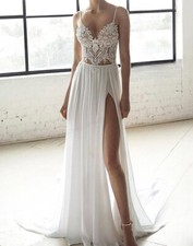 Bohemian A-LINE Wedding Dresses Sweetheart Spaghetti Straps Zipper vestidos Gown