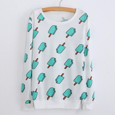 New Women Ice Cream Print Long Sleeve Tracksuit Pullover Sweatshirt Hoodie Tops Compare Prices New Women Ice Cream Print Long Sleeve Tracksuit Pullover Sweatshirt Hoodie Tops Compare Prices