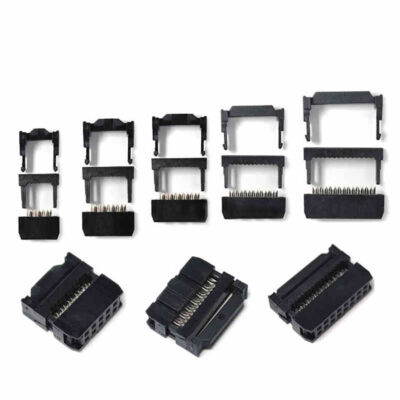 6/8/10/12/14/16/20/26-50Pin IDC Socket Plug Ribbon Cable Connector 2.54mm Pitch