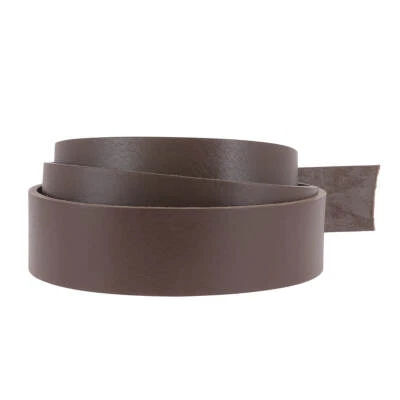 Lanière en cuir de collet NOURRI FOULONNÉ tannage végétal - MARRON CAFÉ - Ép 3,4 - Photo 1/4
