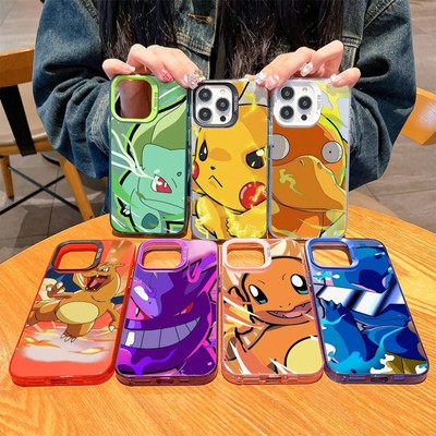 iPhone Pokémon Handyhülle l Pikachu Glurak Bisasam Enton Case Apple Cover Anime