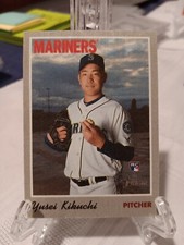 2019 Topps Heritage 1970 Topps CLOTH STICKERS #21 Yusei Kikuchi RC MARINERS