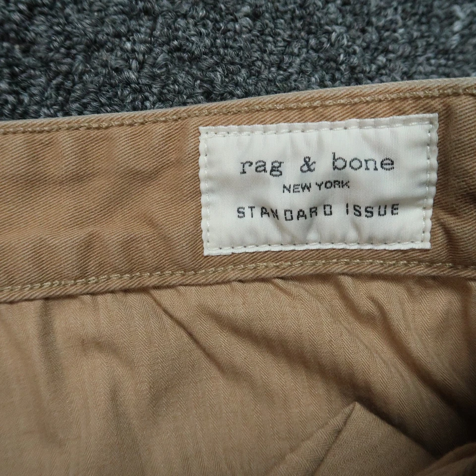 rag & bone Pants Mens 29x28 Beige Tan Flat Front Chino Trousers - Image 3 of 4