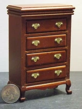 Dollhouse Miniature Chest of Drawers Walnut 1:12 inch scale C172 Dollys Gallery