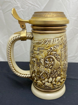 Avon 1987 The Gold Rush Stein Handcrafted in Brazil, Limited Edition 119071