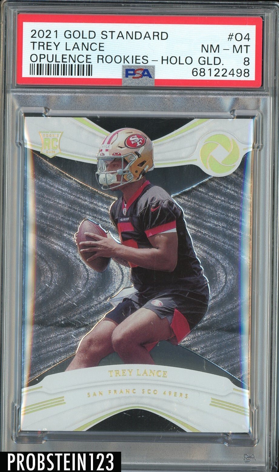 Trey Lance Panini Gold Standard Opulence Rookies #O4 Holo Gold