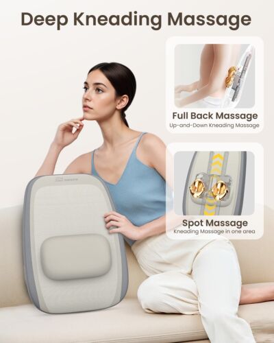 Snailax Shiatsu Neck and Full Back Massager with Heat for Pain Relief, Gifts - Picture 3 of 8