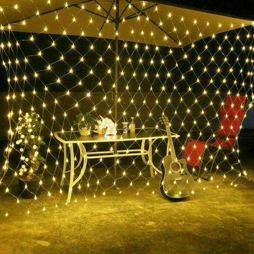 LED Net Mesh Lights Christmas Party Fairy String Curtain Lamp Wedding Xmas Decor - Picture 14 of 20