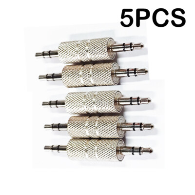 5-PACK 3.5mm Stereo Male to Male Audio Gender Changer Adapter US