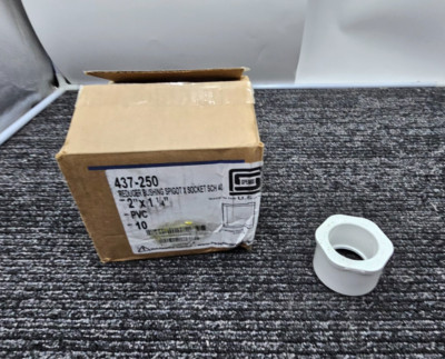 (QTY 10) Spears 437-250 Reducer Bushing Spigot x Socket SCH 40 2'' x 1-1/4'' PVC