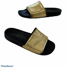 Sandalias Jermey Scott Adidas Ja Adilette Placa Dorada Piscina Toboganes Talla 11.