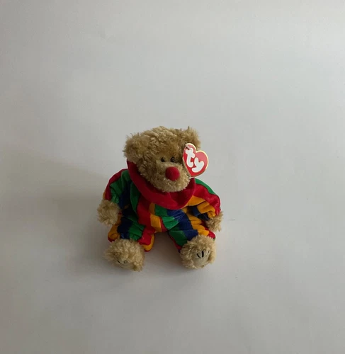 Ty Beanie Baby Attic Treasures Piccadilly Circus Clown Bear Vintage 1993 PVC