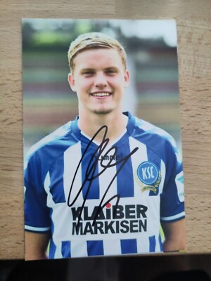 Philipp Max, KSC original signiertes Foto, Karlsruher SC Saison 2014-15