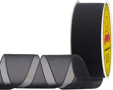 Black Organza Ribbon 1-1/4 inch x 50Yd Sheer Chiffon Ribbon for Gift Wrapping...