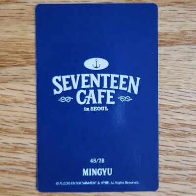 SEVENTEENカフェ セブチカフェ ミンギュトレカ Minkyu Official Photocard Seventeen Cafe In Seoul Trading Card