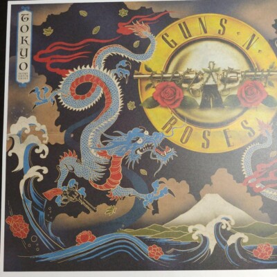 GUNS N' ROSES 2017 Lithograph 1/28 Guns Japan limited design